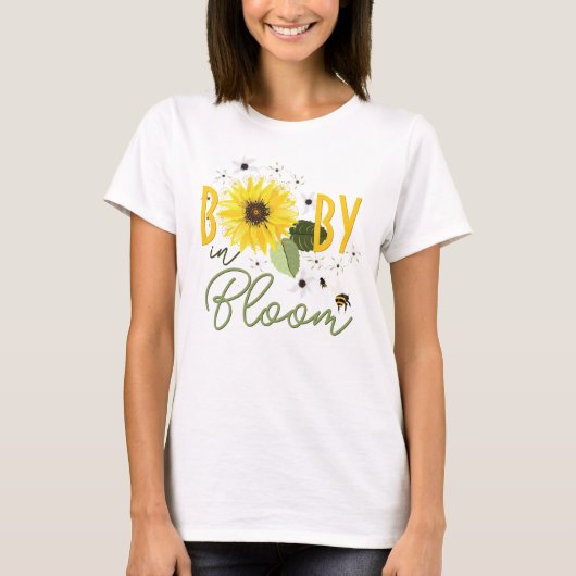Zonnebloem Baby in bloei T-shirt (Voorkant)