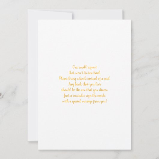 Zonnebloem Baby in Bloom Baby shower Uitnodiging (Achterkant)