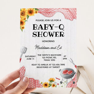 Zonnebloem Baby Q Baby Shower Kaart