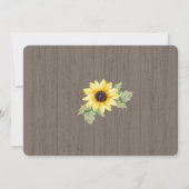 Zonnebloem Baby rustieke foto geboorteaankondiging Kaart (Achterkant)