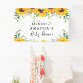 Zonnebloem Baby shower Achtergrond Banner (Insitu)