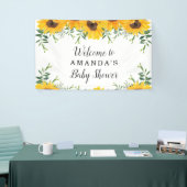Zonnebloem Baby shower Achtergrond Banner (Beurs)