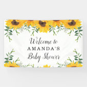 Zonnebloem Baby shower Achtergrond Banner (Horizontaal)