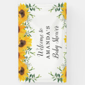 Zonnebloem Baby shower Achtergrond Banner (Verticaal)