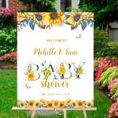 Zonnebloem Baby shower Baby shower Welkomstteken Poster