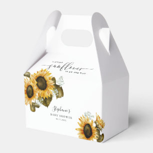 Zonnebloem Baby shower Bedankdoosjes
