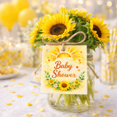 Zonnebloem Baby Shower Bloemendesign Bedankjes Labels
