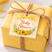 Zonnebloem Baby Shower Bloemendesign Bedankjes Labels