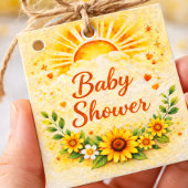 Zonnebloem Baby Shower Bloemendesign Bedankjes Labels