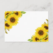 Zonnebloem Baby shower boeken voor Baby Informatiekaartje (Achterkant)