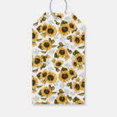 Zonnebloem Baby shower Cadeaulabel (Achterkant)