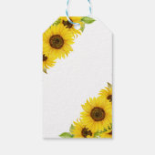 Zonnebloem Baby shower Dank u Cadeaulabel (Achterkant)