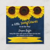 Zonnebloem Baby shower Diaper Raffle Informatiekaartje (Voorkant)