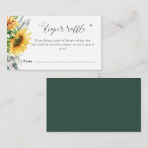 Zonnebloem Baby shower Diaper Raffle