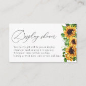 Zonnebloem Baby shower Display Douche Behuizing Au Informatiekaartje (Voorkant)