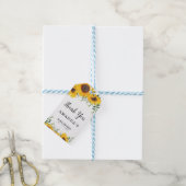 Zonnebloem Baby shower Favor Gift Label Cadeaulabel (Met Touw)