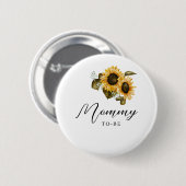 Zonnebloem Baby shower Genderneutraal Ronde Button 5,7 Cm (Voorkant /achterkant)