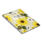 Zonnebloem Baby shower Guest Notitieboek (Rechterzijde)