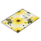 Zonnebloem Baby shower Guest Notitieboek (Linkerzijde)