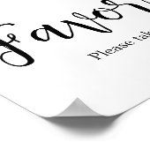 Zonnebloem Baby shower gunsten Poster (Hoek)