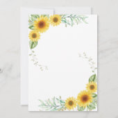 Zonnebloem Baby shower Herfst Boho Kaart (Achterkant)