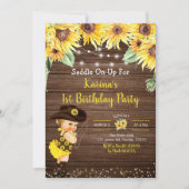 Zonnebloem Baby shower I Kaart (Voorkant)