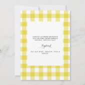 Zonnebloem Baby shower II, zoet geel Kaart (Achterkant)