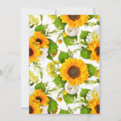 Zonnebloem Baby shower Invitation | Boho Floral Kaart (Achterkant)