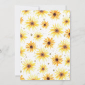 Zonnebloem Baby shower Kaart (Achterkant)