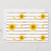 Zonnebloem Baby shower Kaart (Achterkant)