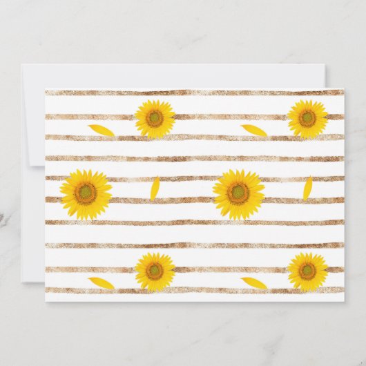 Zonnebloem Baby shower Kaart (Achterkant)