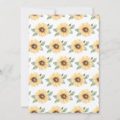 Zonnebloem Baby shower Kaart (Achterkant)