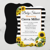 Zonnebloem Baby shower Kaart (Voorkant / Achterkant)