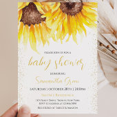 Zonnebloem Baby Shower Kaart