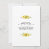 Zonnebloem Baby shower Kaart (Achterkant)