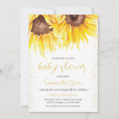 Zonnebloem Baby Shower Kaart (Voorkant)