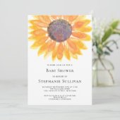 Zonnebloem Baby shower Kaart (Staand voorkant)