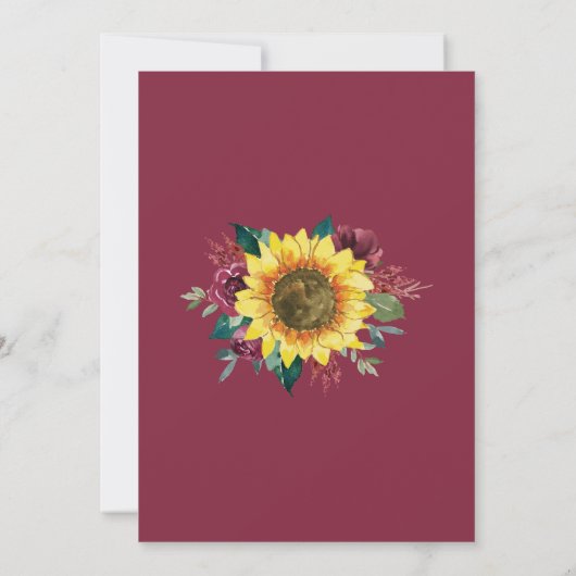 Zonnebloem Baby shower Lights Floral Kaart (Achterkant)