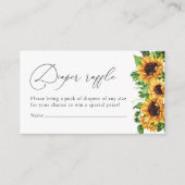 Zonnebloem Baby shower Luierspoelbehuizing Kaart (Voorkant)