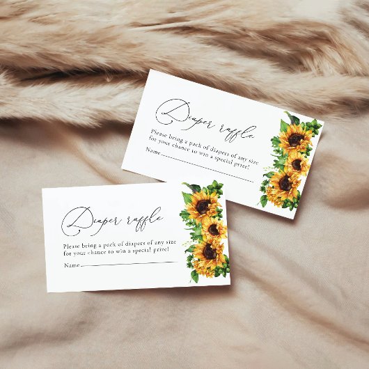 Zonnebloem Baby shower Luierspoelbehuizing Kaart