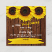 Zonnebloem Baby shower Luierspoelbehuizing Kaart (Voorkant)