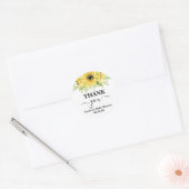 Zonnebloem Baby shower Meisje Classic Round Sticke Ronde Sticker (Envelop)