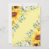 Zonnebloem Baby shower met snijwonden Kaart (Achterkant)