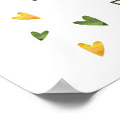 Zonnebloem Baby shower of Welkomstteken op zondag Poster (Hoek)