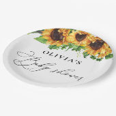 Zonnebloem Baby shower Papier Bord (Gekanteld)