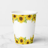 Zonnebloem Baby shower Papieren Bekers (Achterkant)