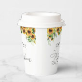 Zonnebloem Baby shower papieren bekers (Rechts)