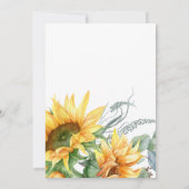 Zonnebloem Baby shower per post Kaart (Achterkant)