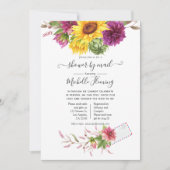 Zonnebloem Baby shower per post Kaart (Voorkant)