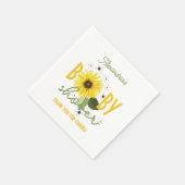 Zonnebloem Baby shower Servet (Hoek)